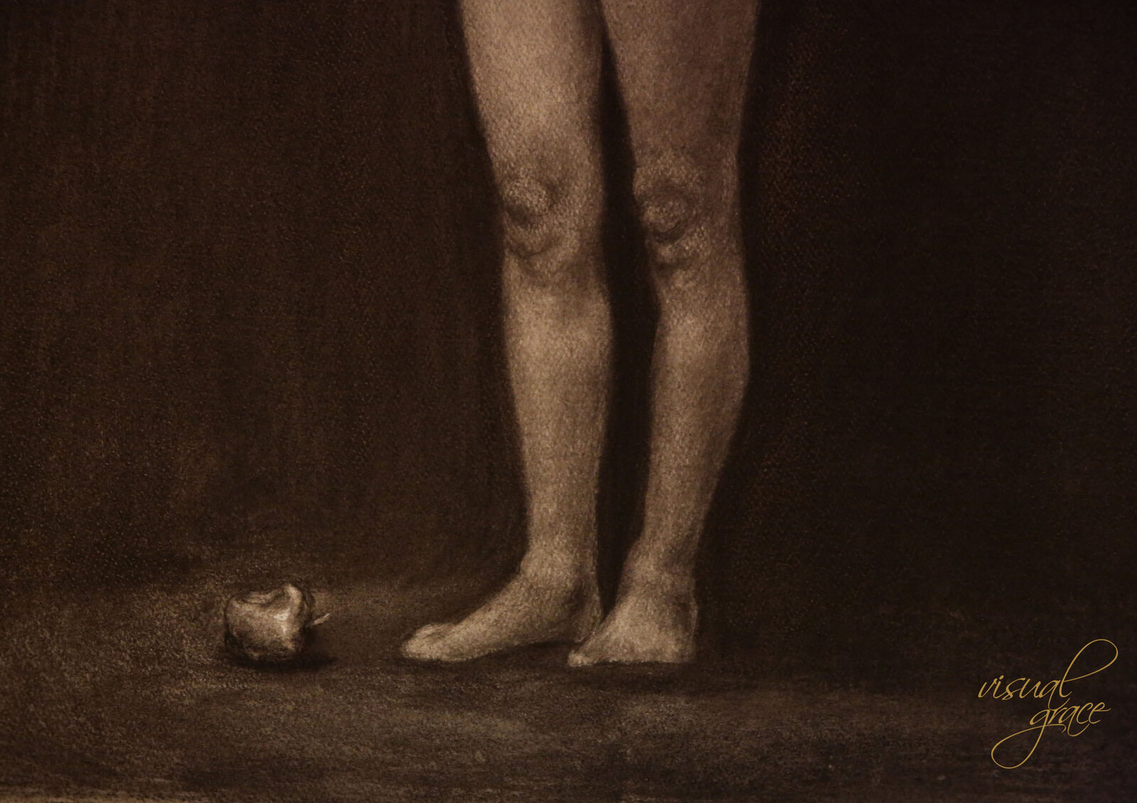 Drawing of Eve Bitten apple