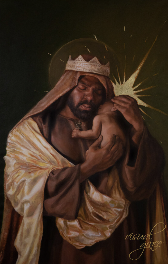 Original oil painting of The One Who Gave Mhyrrh by Kate Capato glimpses some of the power of beauty and can be purchased https://visualgrace.org/the-one-who-gave-myrrh-product-page