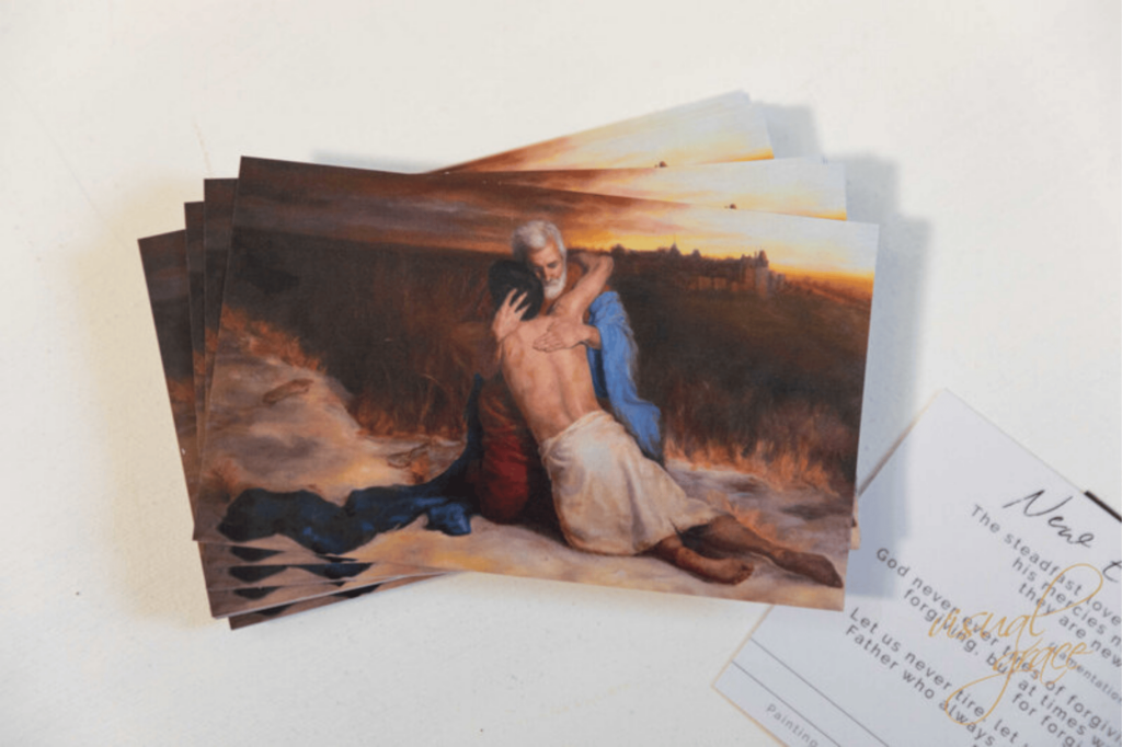 image of prayer card of Kate Capato's original work Coming Home