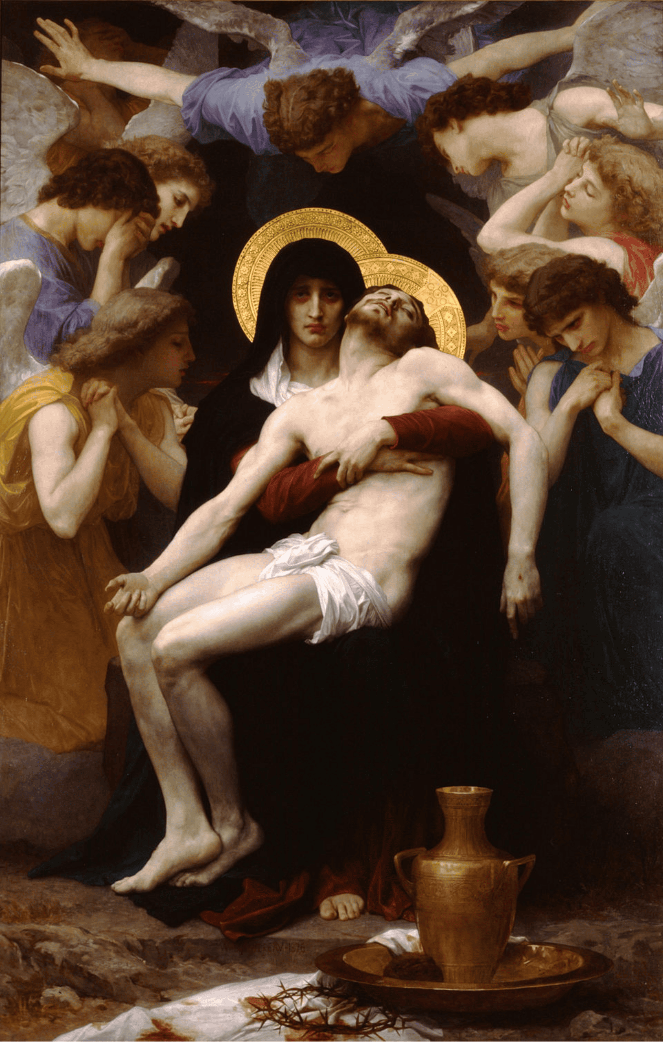 the iconic Pieta by William-Adolphe Bouguereau to discuss the intentions the artist uses to create sacred art